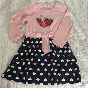 Pink and Navy Heart Dress